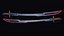 Magical Sabre with Runes  Low-poly model