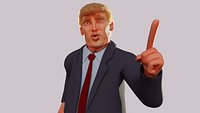 Trump Caricature with Bendy Bone Facial Rig