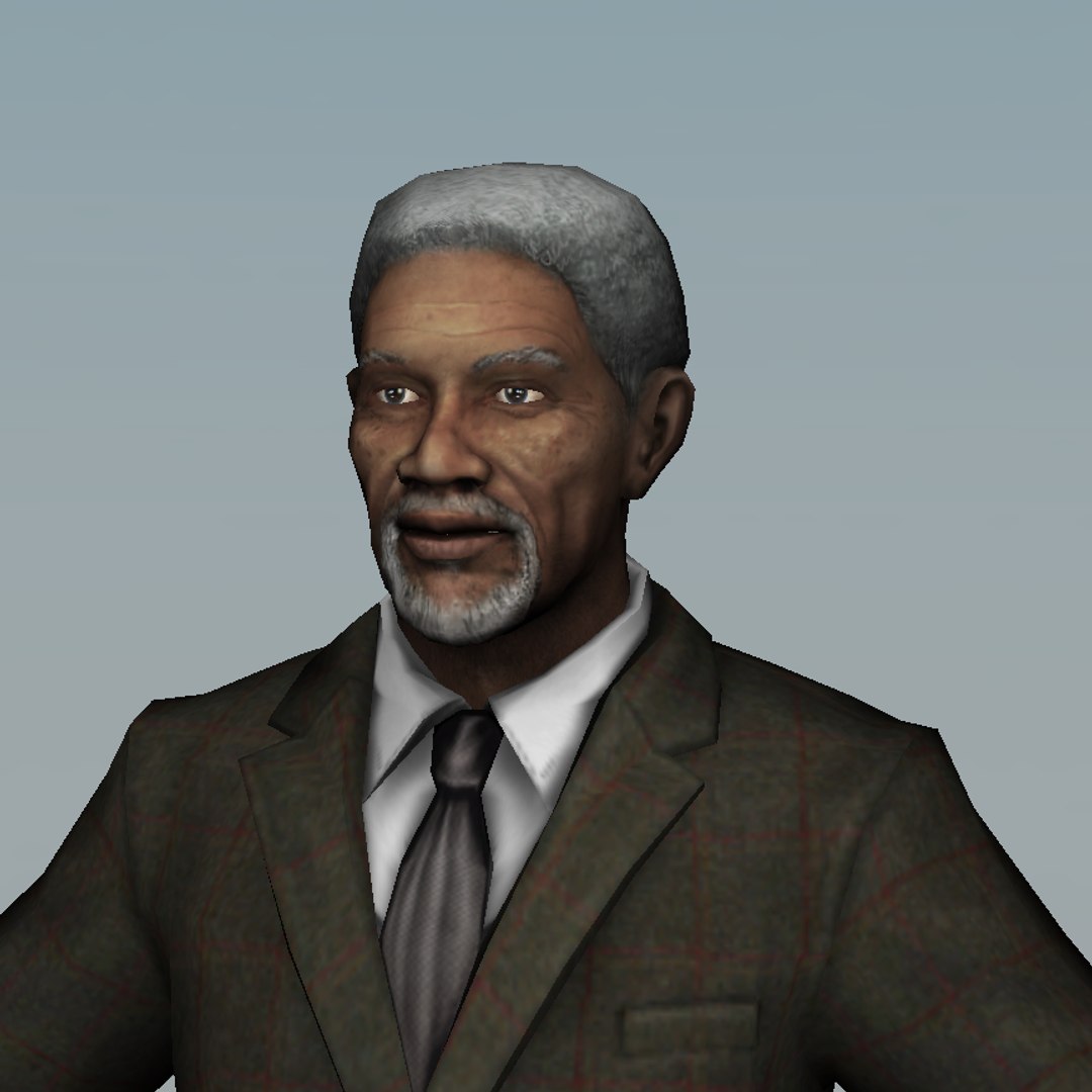 3dsmax Morgan Freeman Man