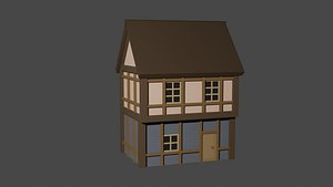 3D Medieval 2 Story House model