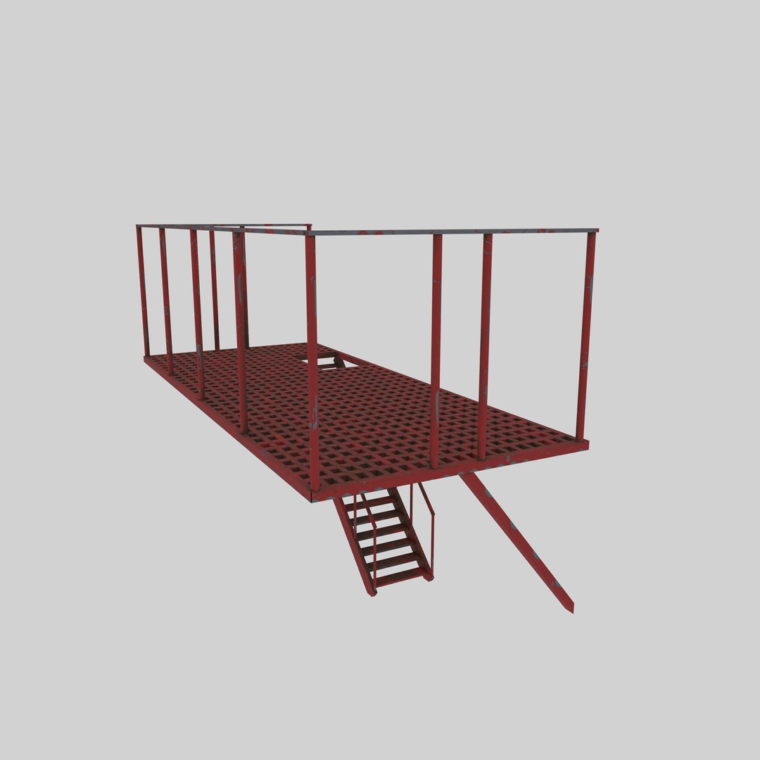 3D Model Fire Escape Low-poly 3D Model - TurboSquid 2337992