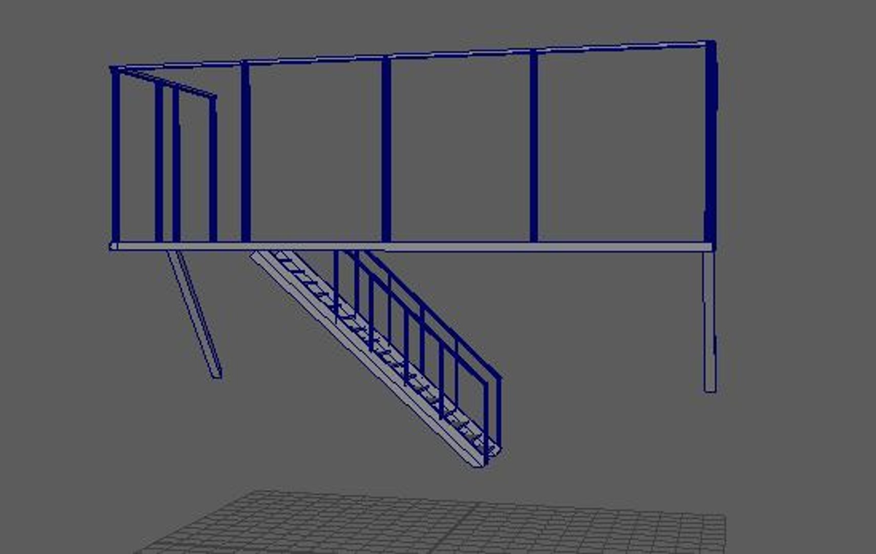 3D Model Fire Escape Low-poly 3D Model - TurboSquid 2337992