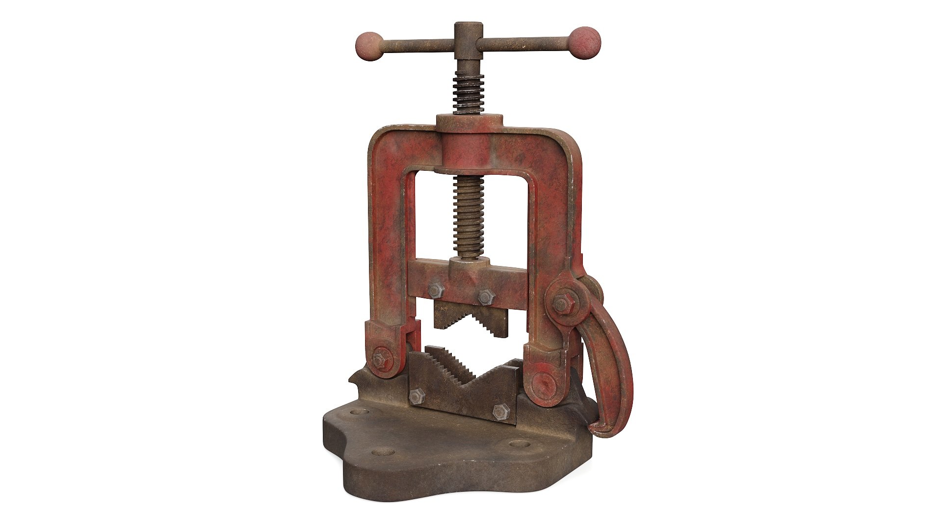 Heavy Duty Pipe Vise Old 3D model preview