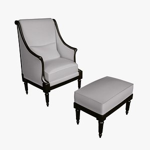3D chair ottoman style