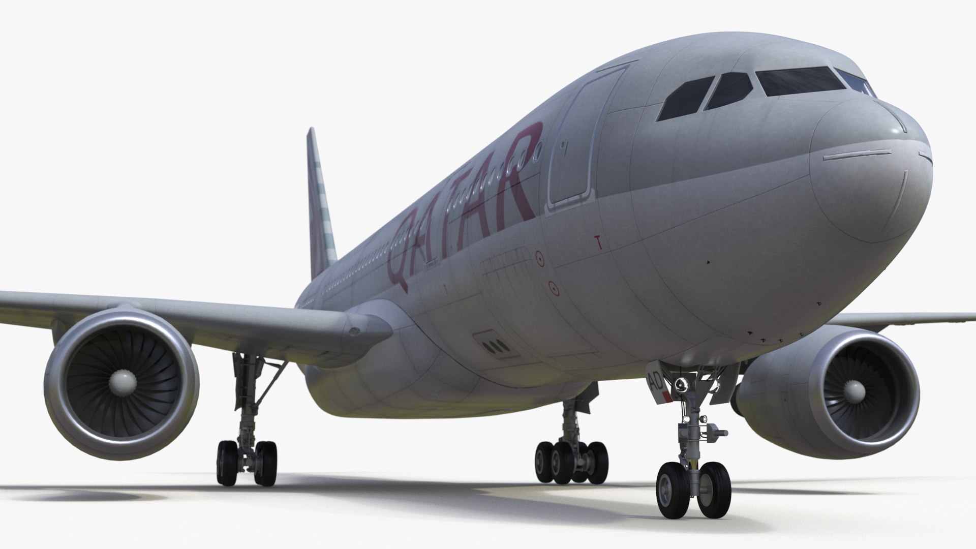 Airbus A330-200 Qatar Airways 3D model preview