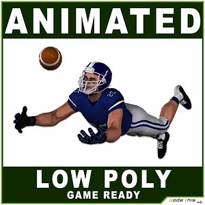 White American Football Player Real Time