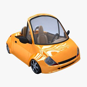 Cabriolet Cartoon Car 3D model