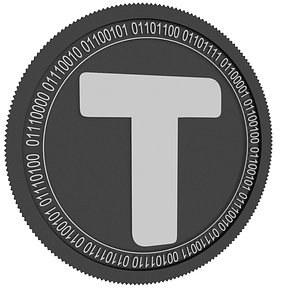 3D travala black coin model