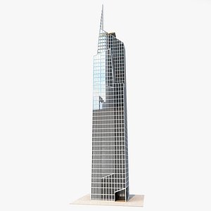 3D model skyscraper concept building 1