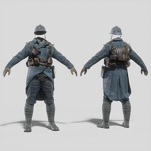 SOLDIER WWI French Rigged