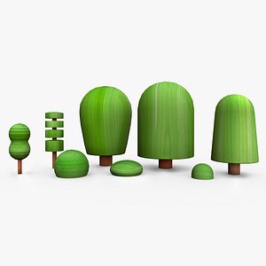 3D Cartoon trees