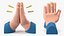 Emoji de manos juntas