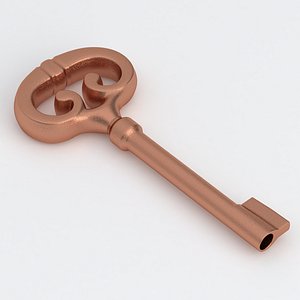 3D Key 01 Copper model