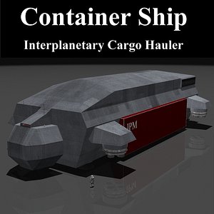 3d model container ship