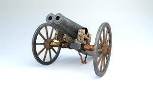 Civil War Cannon 3D model