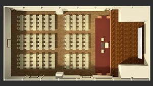 Simple seminar room 25d01 3D model