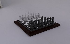 chessboard chess pieces 3d model