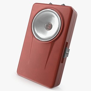 Retro Pocket Flashlight with Metal Shade Red