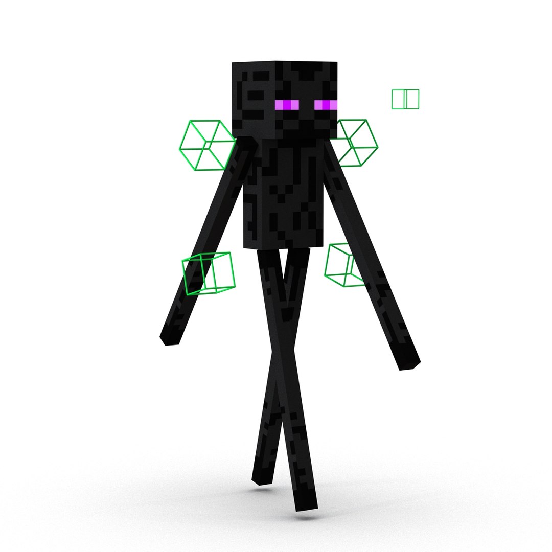 minecraft enderman rigged 3d max