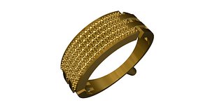 3d gold ring