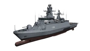 K130 Braunschweig class corvette game-ready 3D