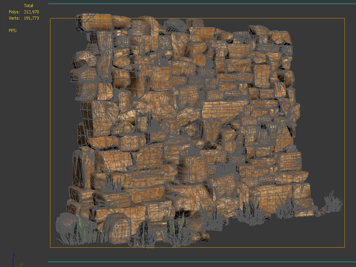 3D Model Rubble Walls Stone Ruins - TurboSquid 1615414