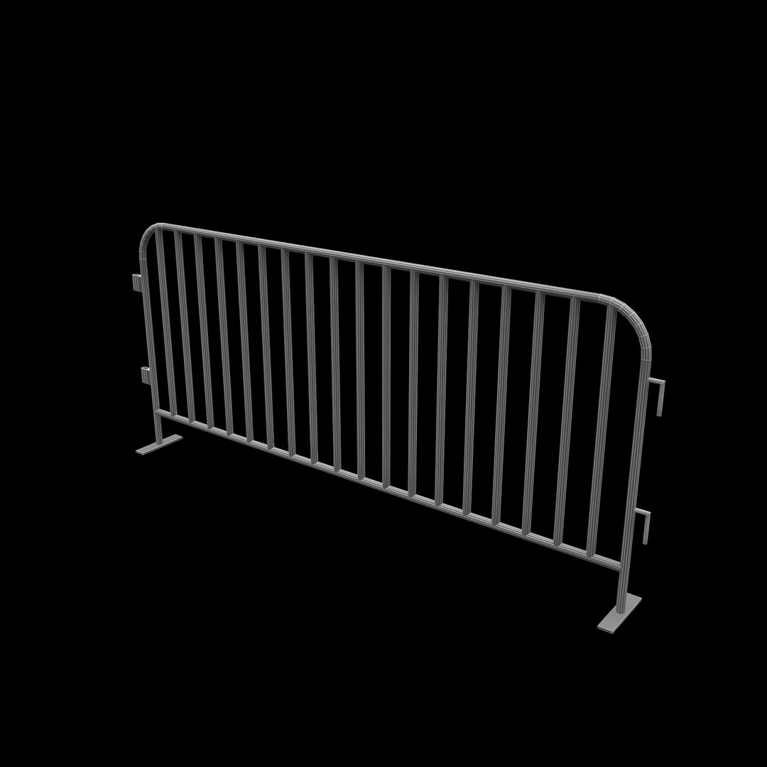 Crowd Control Barrier 3d Model