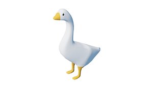 Goose - Lowpoly rigged and cartoon 3D model