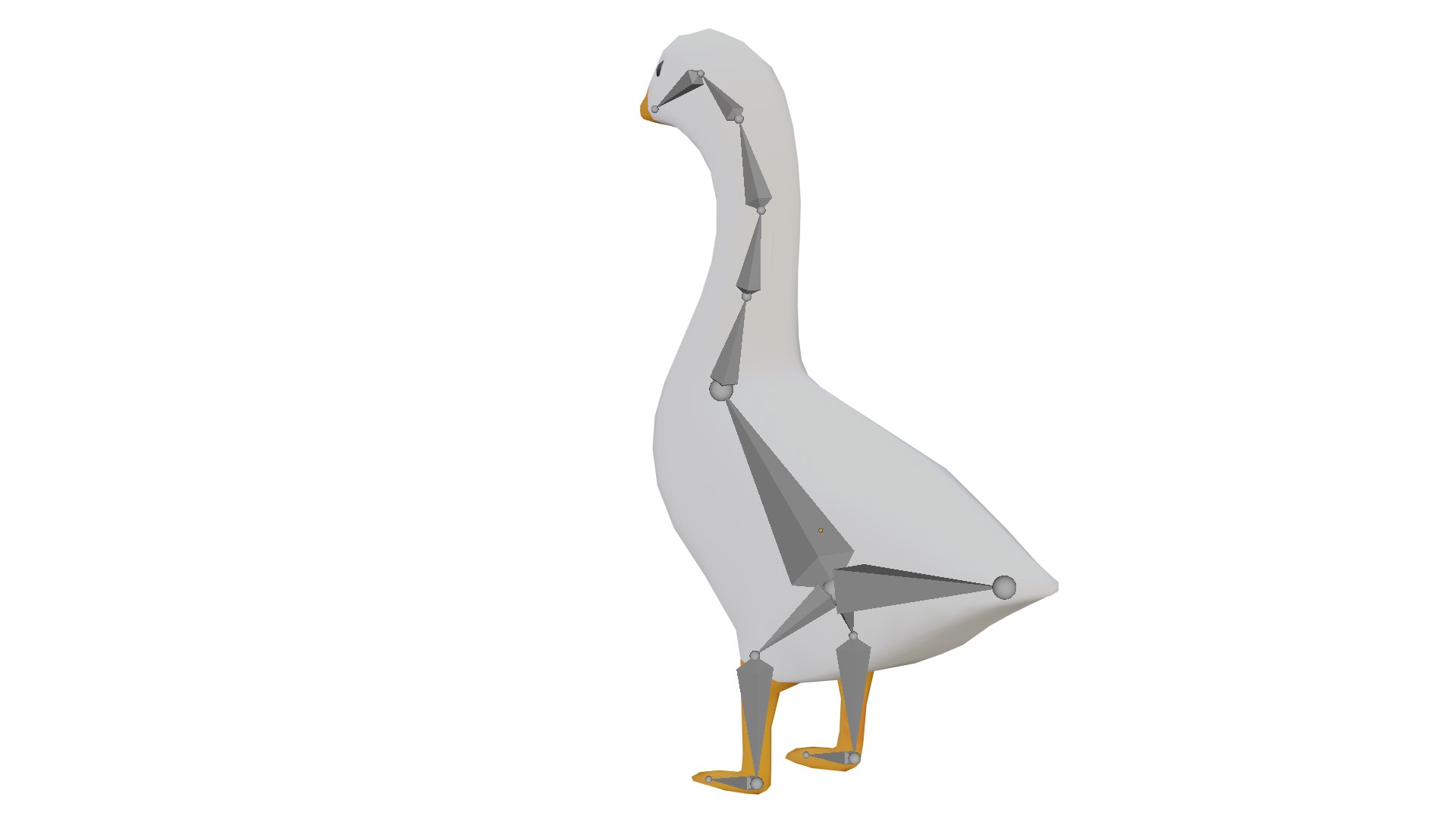 Goose - Lowpoly Rigged And Cartoon 3D Model - TurboSquid 1848959