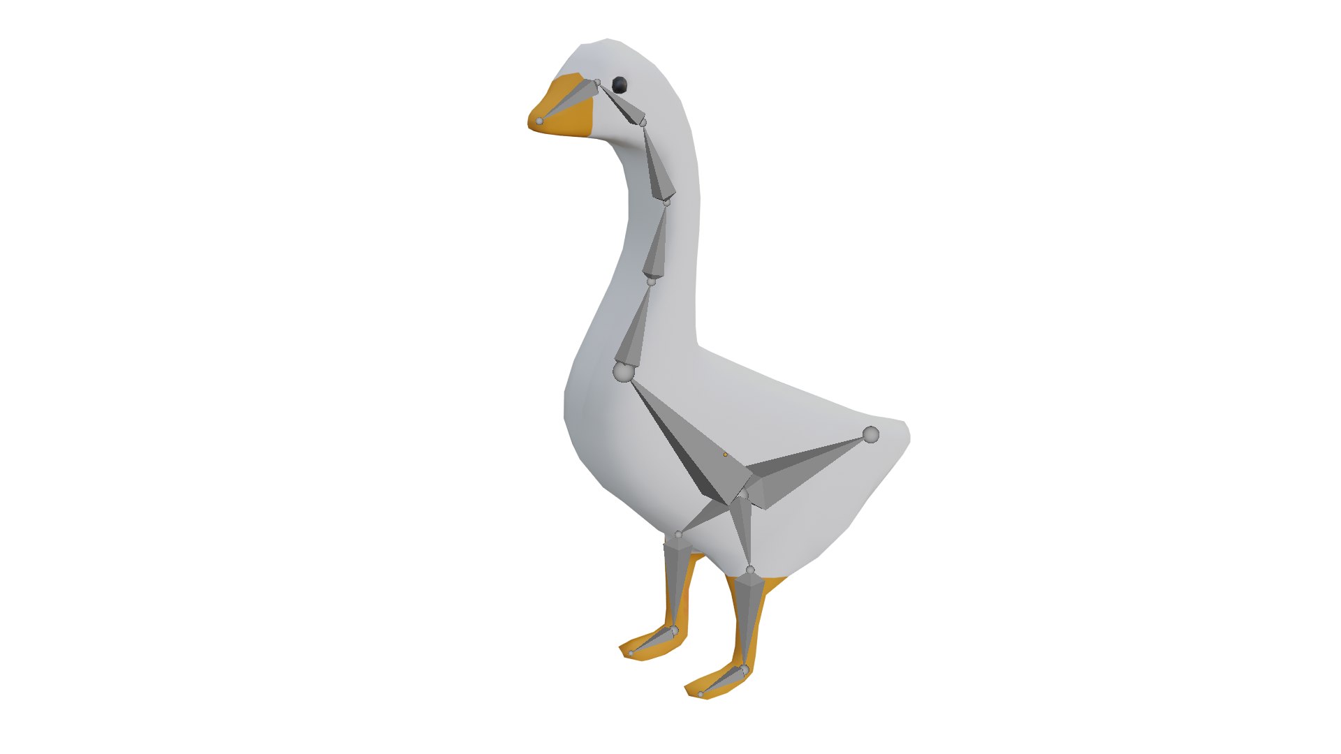 Goose - Lowpoly Rigged And Cartoon 3D Model - TurboSquid 1848959