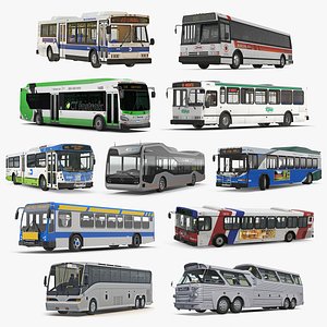 buses 9 bus 3D