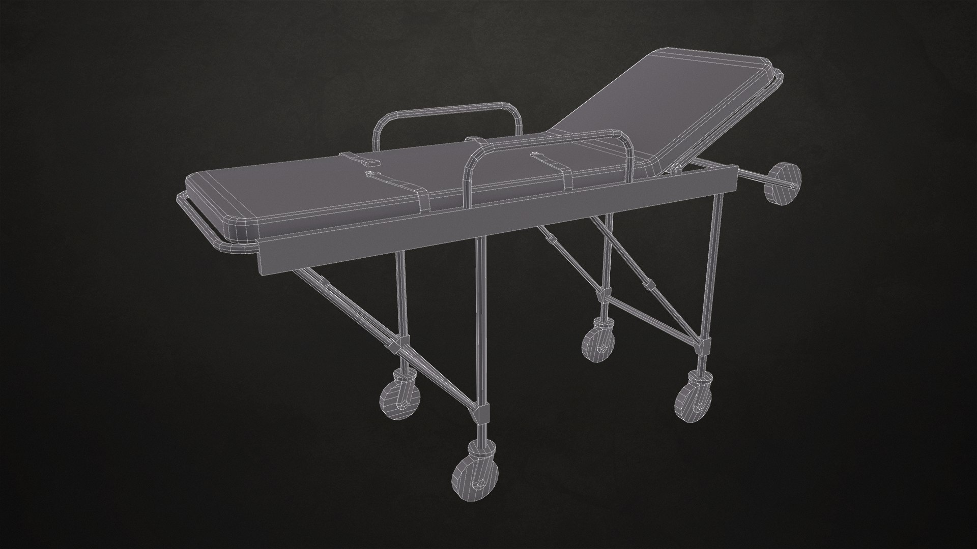 Ambulance Stretcher - Low Poly 3D https://p.turbosquid.com/ts-thumb/Xt/mgQT6U/hW/ambulancestretcher_wireframe1/png/1662022225/1920x1080/fit_q87/60b36bf3e20260f967208d68c53c016dcffd4c38/ambulancestretcher_wireframe1.jpg