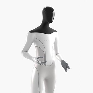 Tesla Bot High Quality Faithful 3D model - Blender Cycles Eevee Rigged VR AR low-poly 3d model
