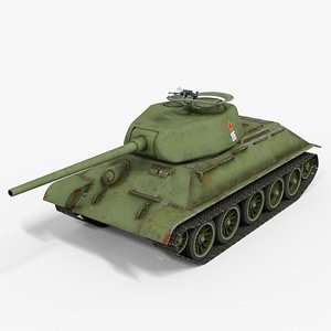 T-34 Medium WW2 Tank Low-poly 3D model 3D model