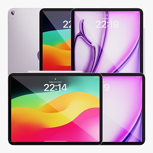 3D iPad Air 13 inch Purple M2 2024