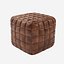 Casa Padrino Genuine Leather Stool Brown
