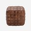 Casa Padrino Genuine Leather Stool Brown