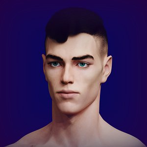 3D Slavic male middle poly model