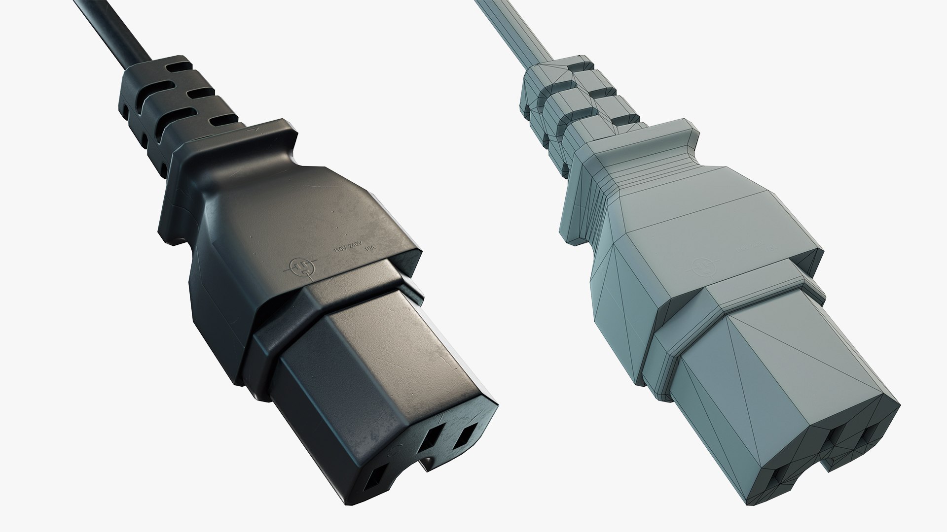 IEC C15 Female Plug 3D Model - TurboSquid 2276529