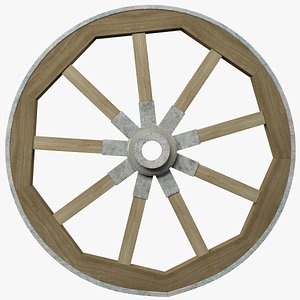 3D model wagon wheel