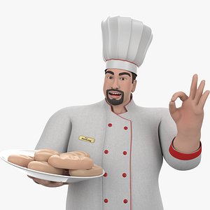 CHEF Anthony - MAYA Rigged and Blender Rigged 3D