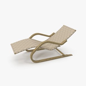 Beige Leather Lounge Chair