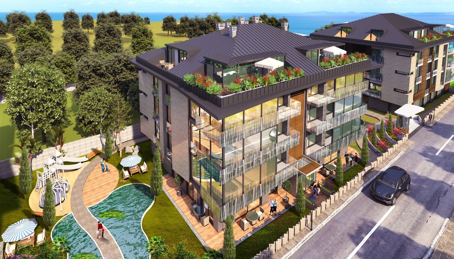 3D Cozy Residental Apartment Building 3D Model - TurboSquid 1976757
