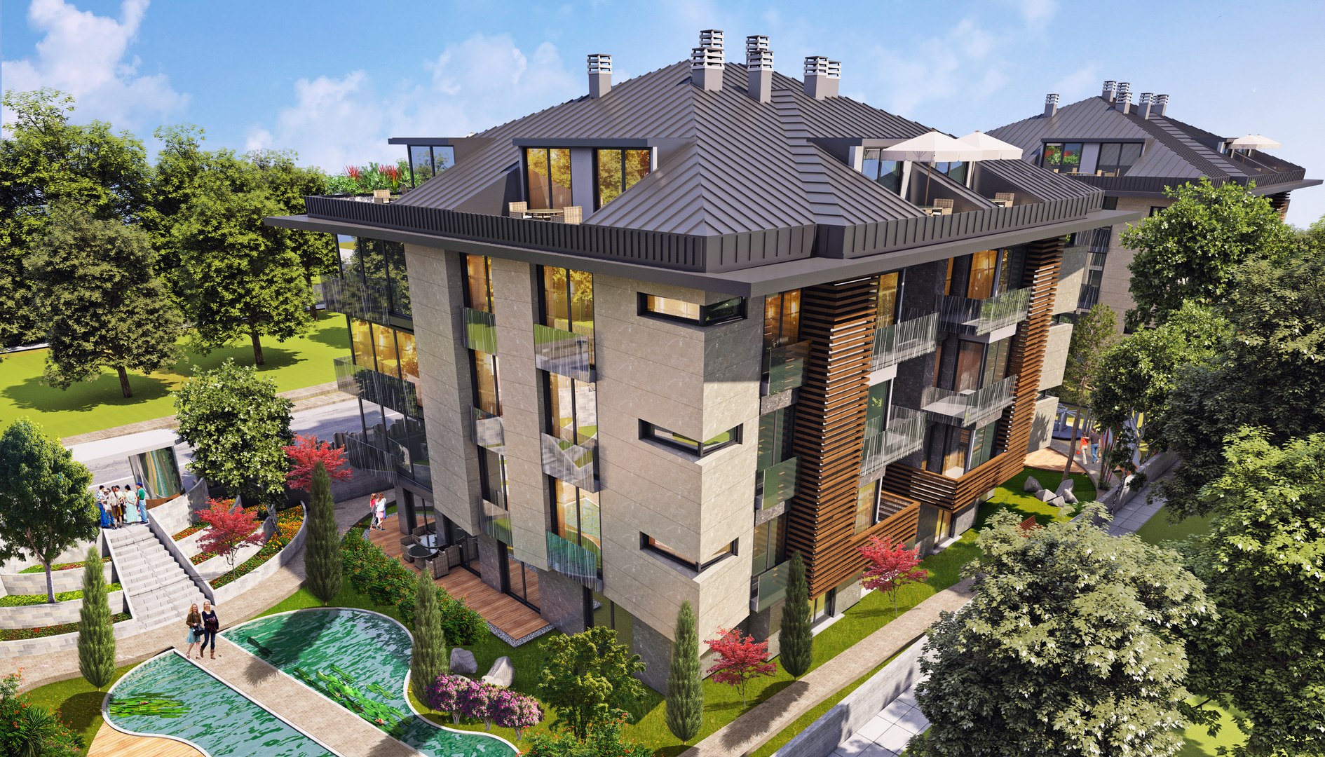 3D Cozy Residental Apartment Building 3D Model - TurboSquid 1976757