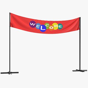 Detailed Hanging Banner 3D
