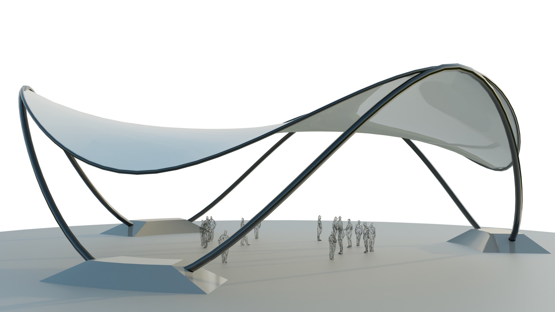 Tensile Structure Canopy 10 3D Model - TurboSquid 2249909