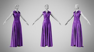 Dress 55 Royal Velvet Purple