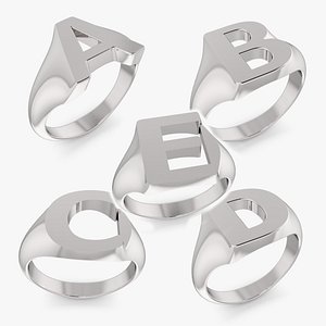 STL file Louis Vuitton geometric signet ring 3D print model・Model