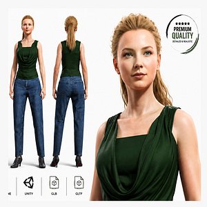 3D Beautiful Realistic Woman