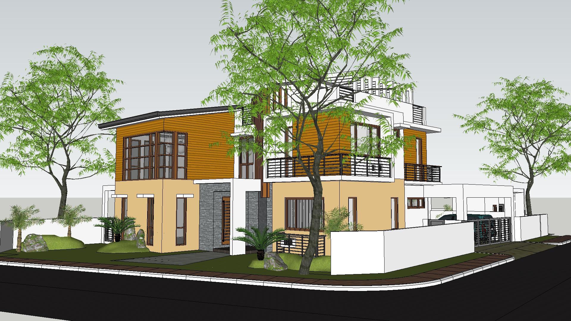 3D Model Modern Style Villa Highend Fashion Selfbuilt Home Stay Hotel Building Holiday Villa